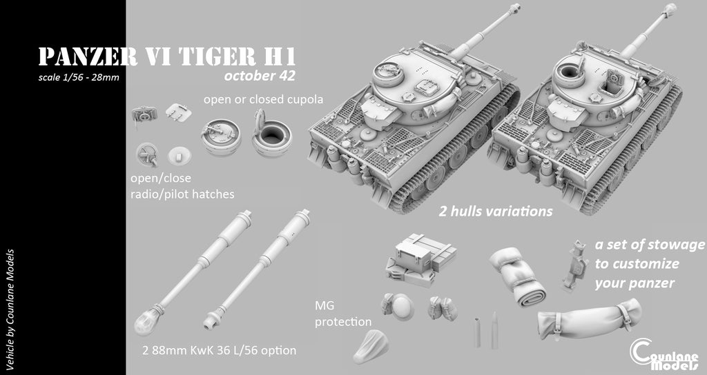 Counlane Panzer VI Tiger 1 H1 October 1942 (Germany, WW2)