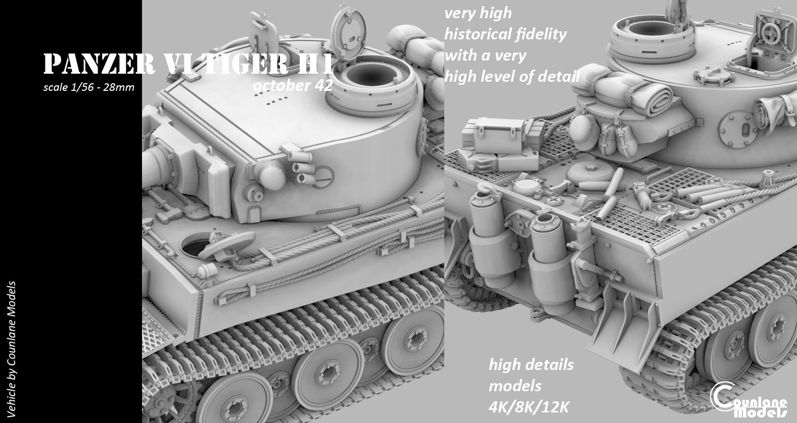 Counlane Panzer VI Tiger 1 H1 October 1942 (Germany, WW2)