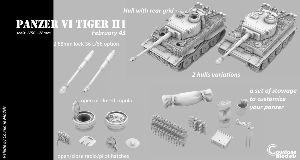 Counlane Panzer VI Tiger 1 H1 February 1943 (Germany, WW2)