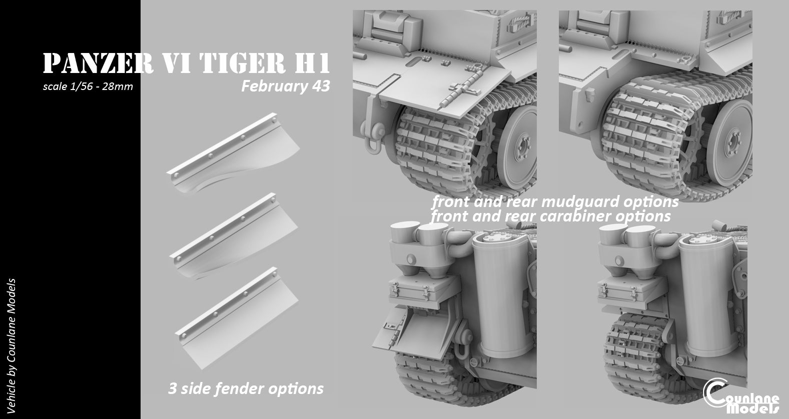 Counlane Panzer VI Tiger 1 H1 February 1943 (Germany, WW2)