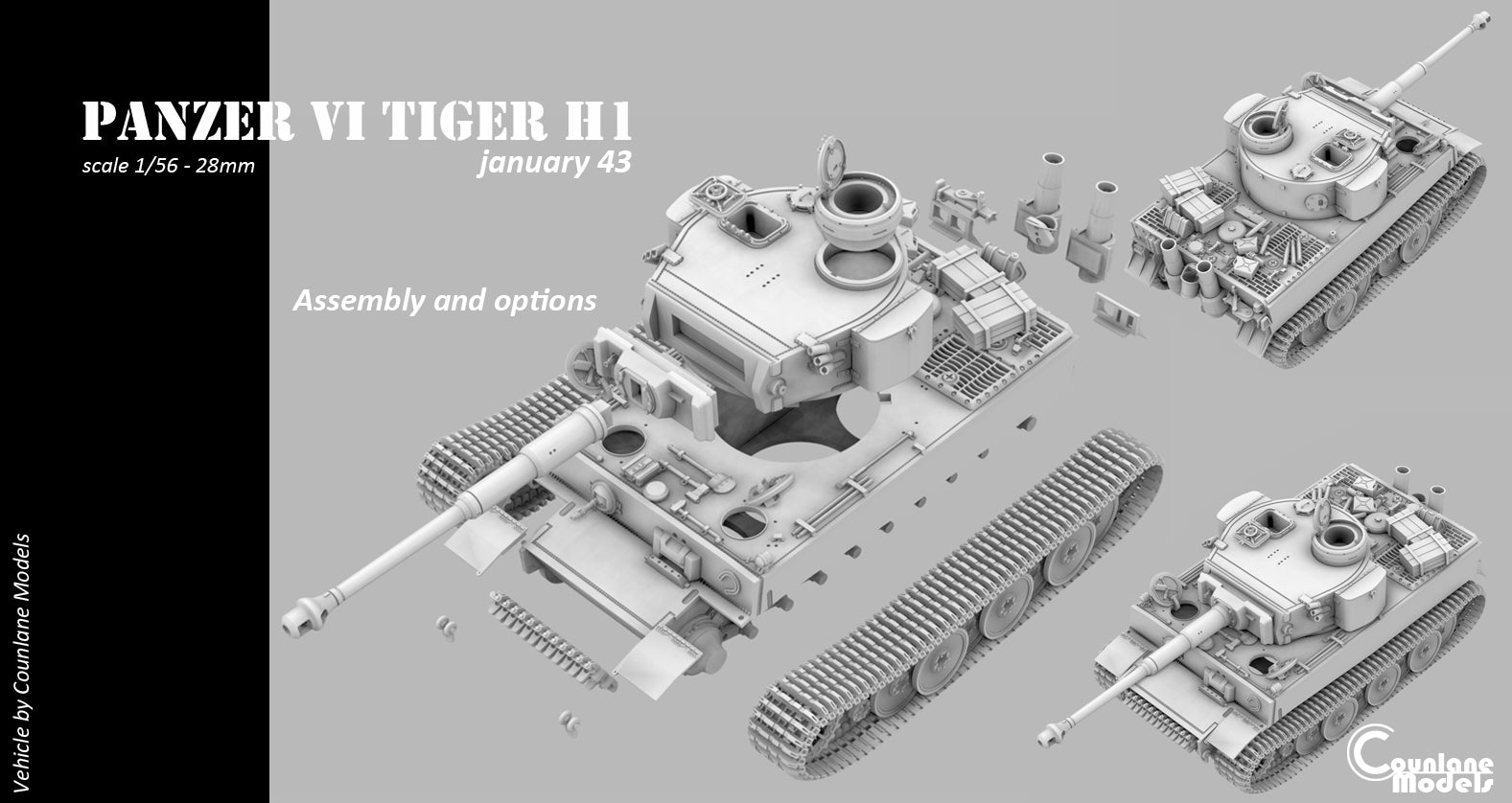 Counlane Panzer VI Tiger 1 H1 January 1943 (Germany, WW2)