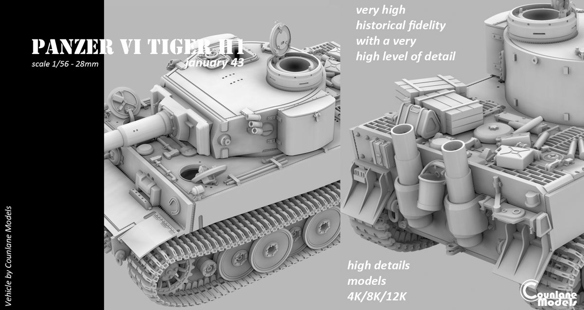 Counlane Panzer VI Tiger 1 H1 January 1943 (Germany, WW2)