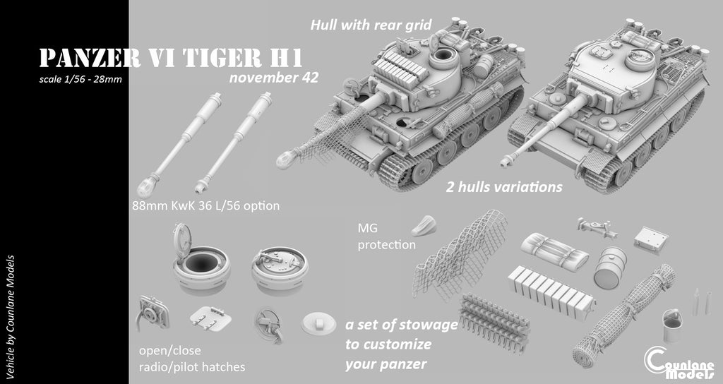 Counlane Panzer VI Tiger 1 H1 November 1942 (Germany, WW2)