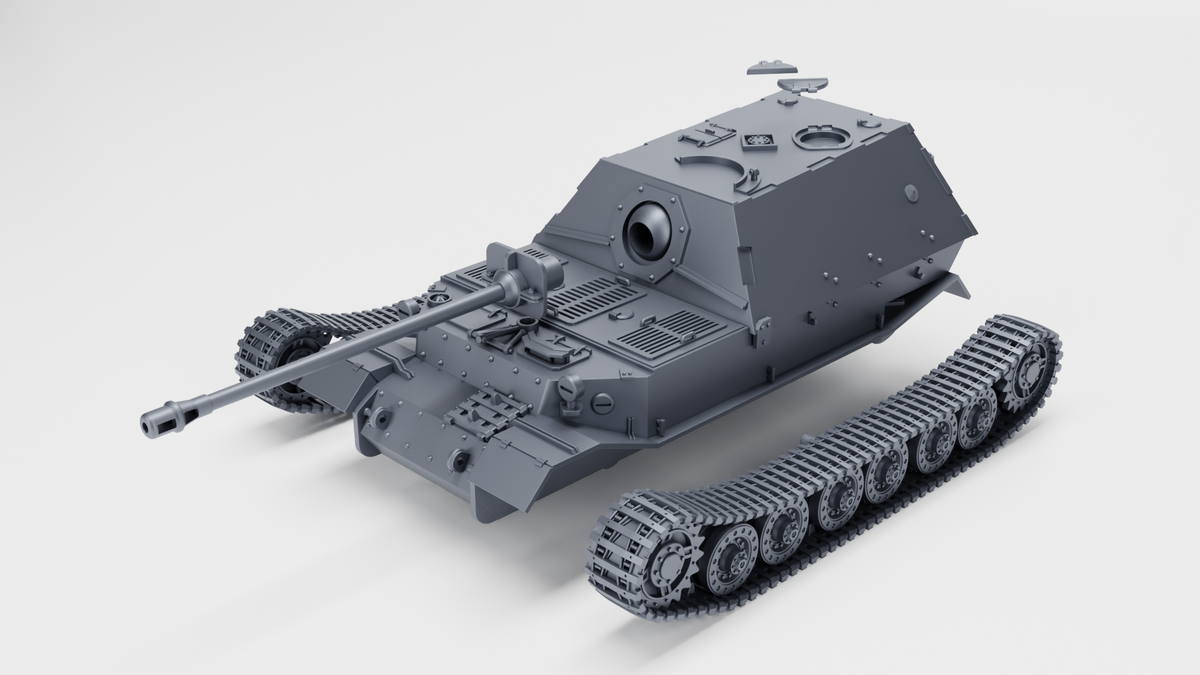 WG3D Panzerjager Tiger (P) 8.8cm PaK 43/2 L/71 “Ferdinand” (Sd.Kfz.184) + 3 Tankmen (Germany, WW2)