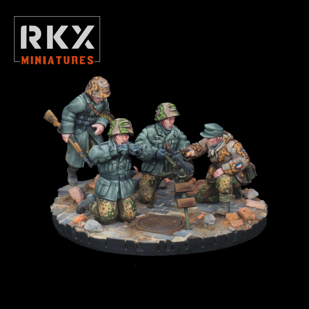 RKX German SS Charlemagne MG Team