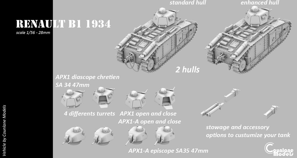 Counlane Renault B1 1934 (France, WW2)