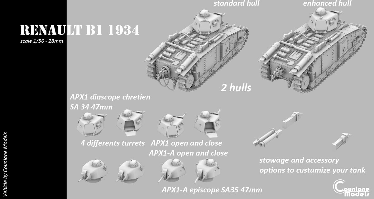 Counlane Renault B1 1934 (France, WW2)