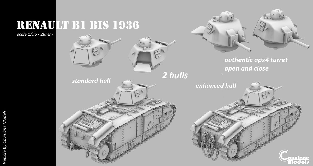 Counlane Renault B1 bis 1937 (France, WW2)