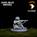 Col. Muller US Airborne Seated Shooter