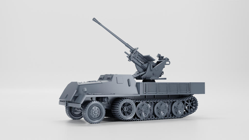 WG3D Halftrack Schwerer Wehrmachtschlepper (SWS) armored cabin + 37mm FlaK37 or 20mm Flak38 auf sWS (Germany, WW2)