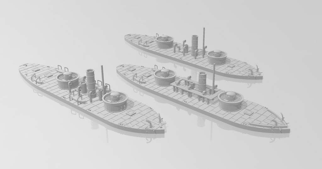 Manley LFG3D048- 1/600 USS Miantonomoh Class