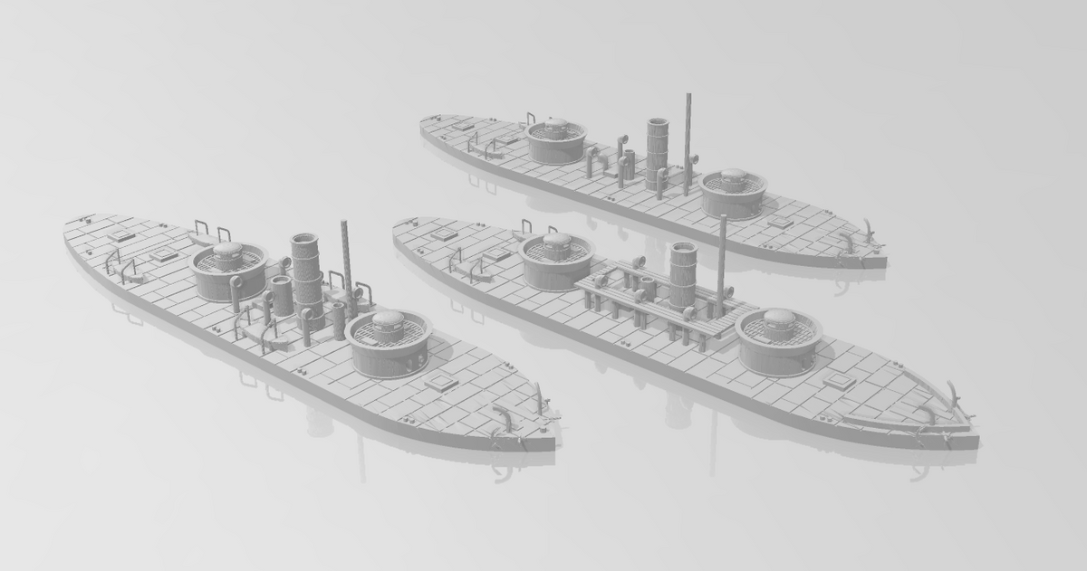 Manley LFG3D048- 1/600 USS Miantonomoh Class