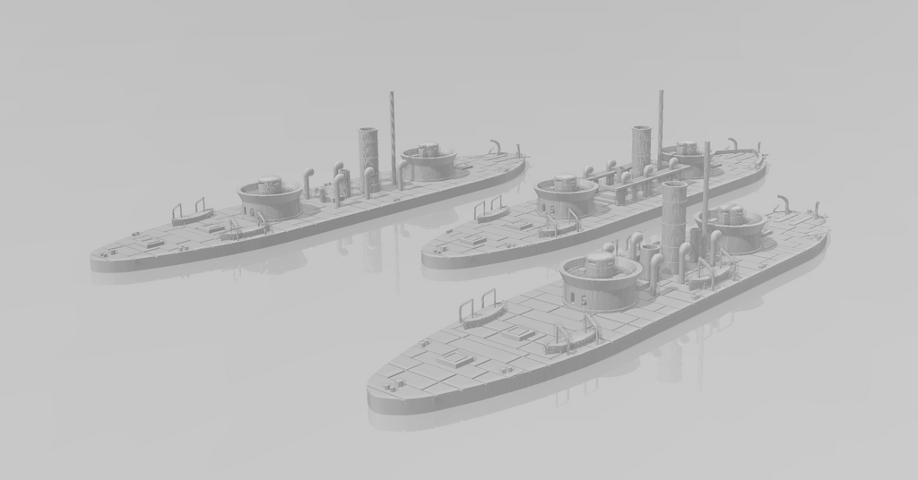 Manley LFG3D048- 1/600 USS Miantonomoh Class