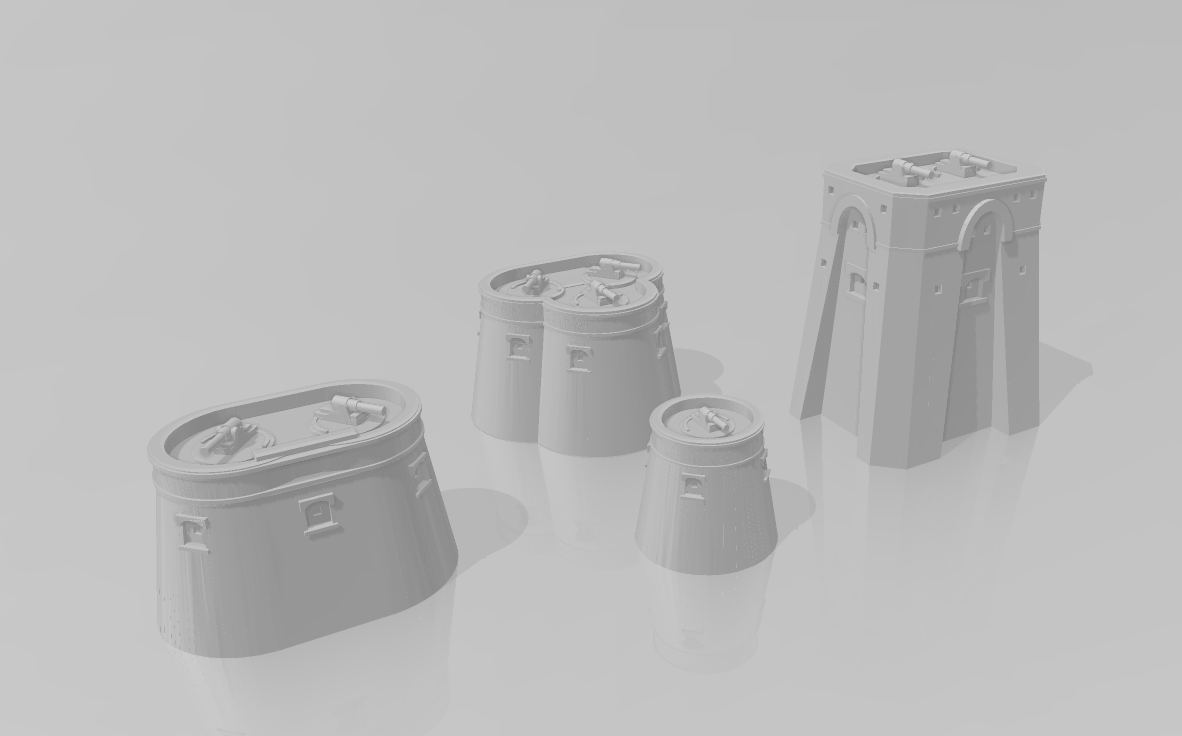 Manley LFG3D225 - 1/600 Victorian Artillery Towers