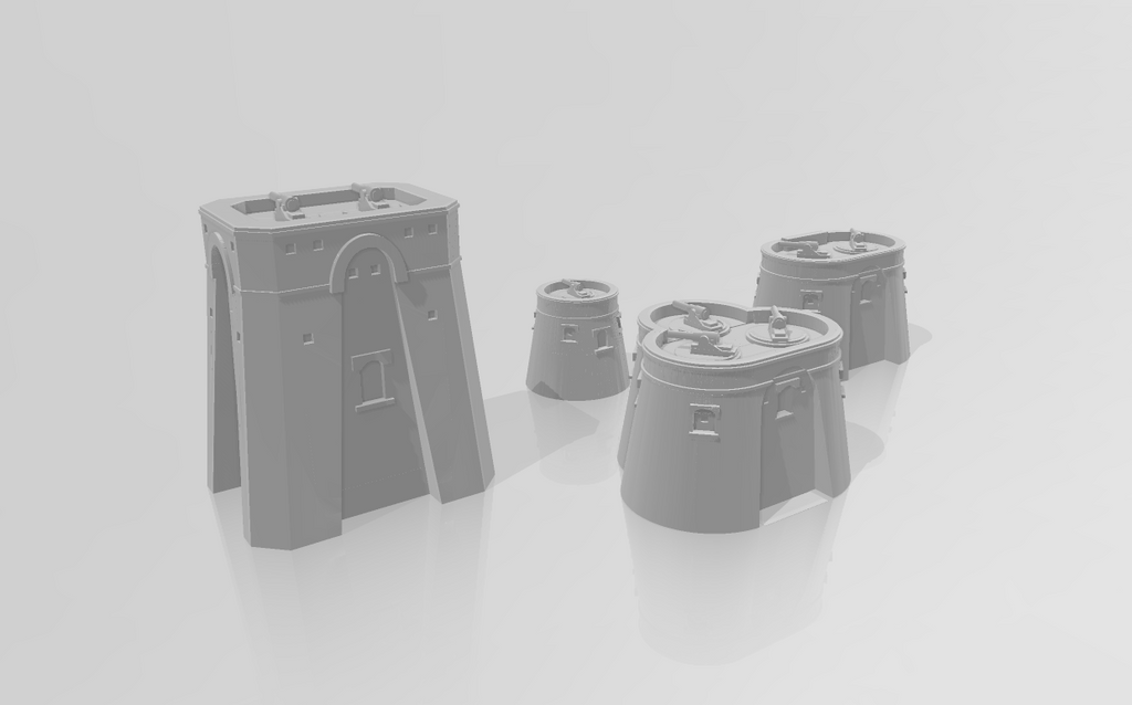 Manley LFG3D225 - 1/600 Victorian Artillery Towers