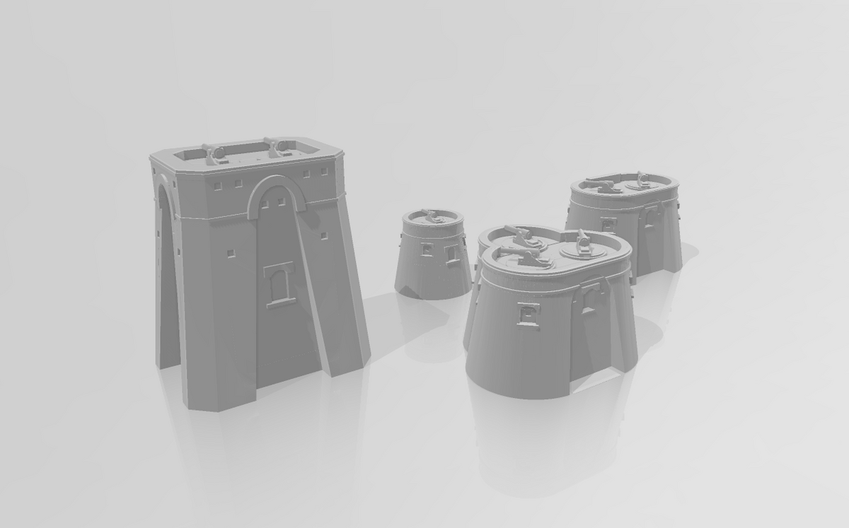 Manley LFG3D225 - 1/600 Victorian Artillery Towers