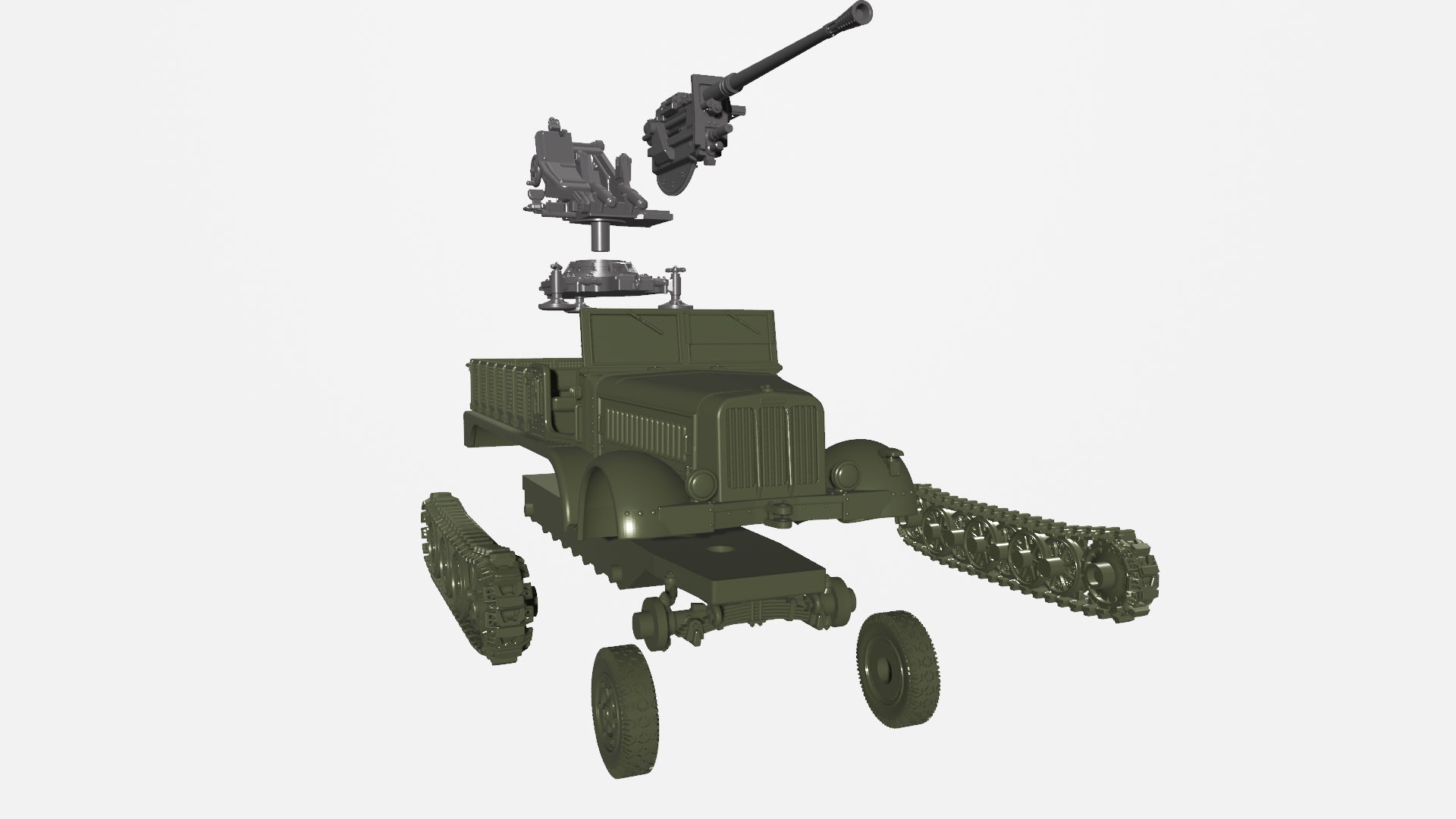 WG3D Halftrack Sd.Kfz.7/2 - 3.7cm Flak37 (Germany, WW2)