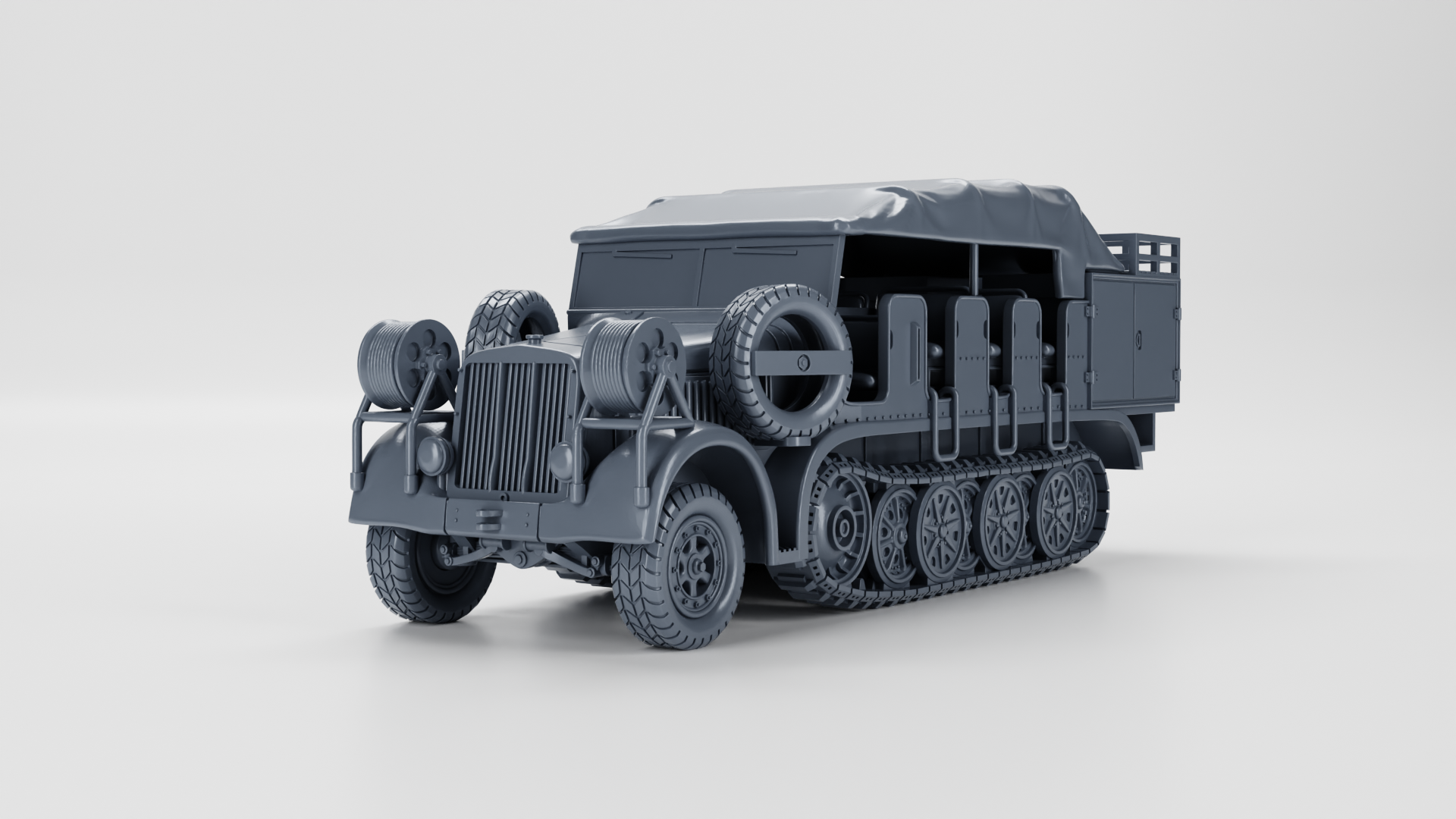 WG3D Halftrack Sd.Kfz 7/6 mittlerer Flak-Messtruppkraftwagen (Germany, WW2)