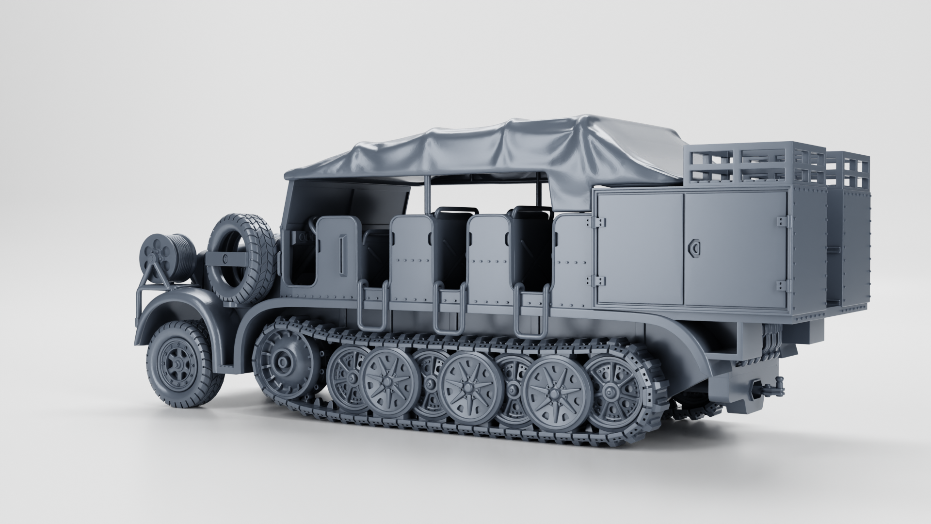 WG3D Halftrack Sd.Kfz 7/6 mittlerer Flak-Messtruppkraftwagen (Germany, WW2)