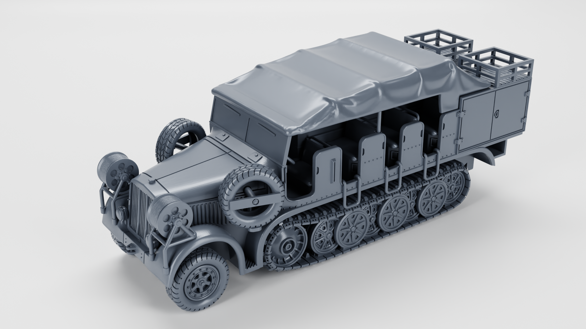 WG3D Halftrack Sd.Kfz 7/6 mittlerer Flak-Messtruppkraftwagen (Germany, WW2)
