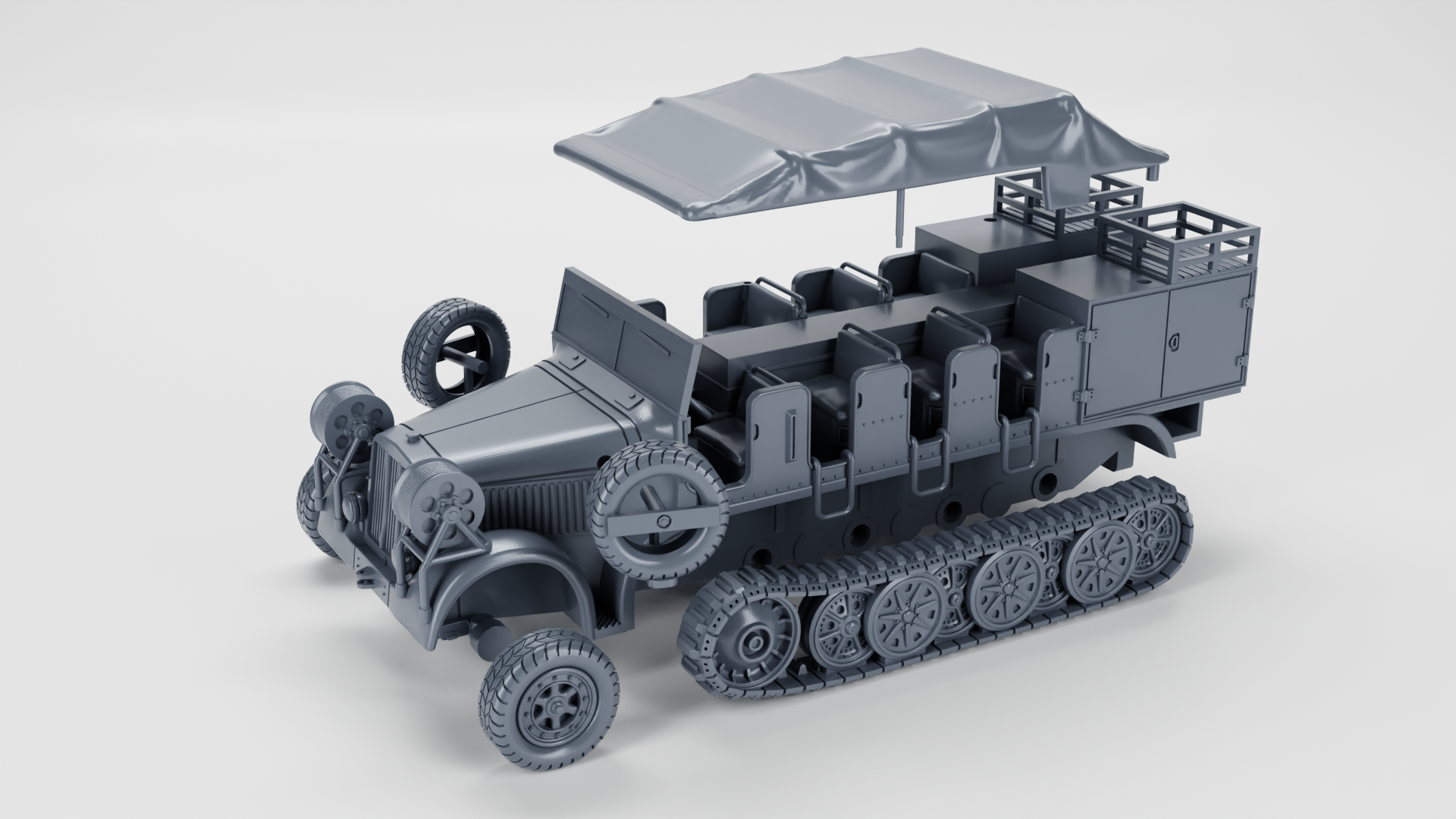 WG3D Halftrack Sd.Kfz 7/6 mittlerer Flak-Messtruppkraftwagen (Germany, WW2)