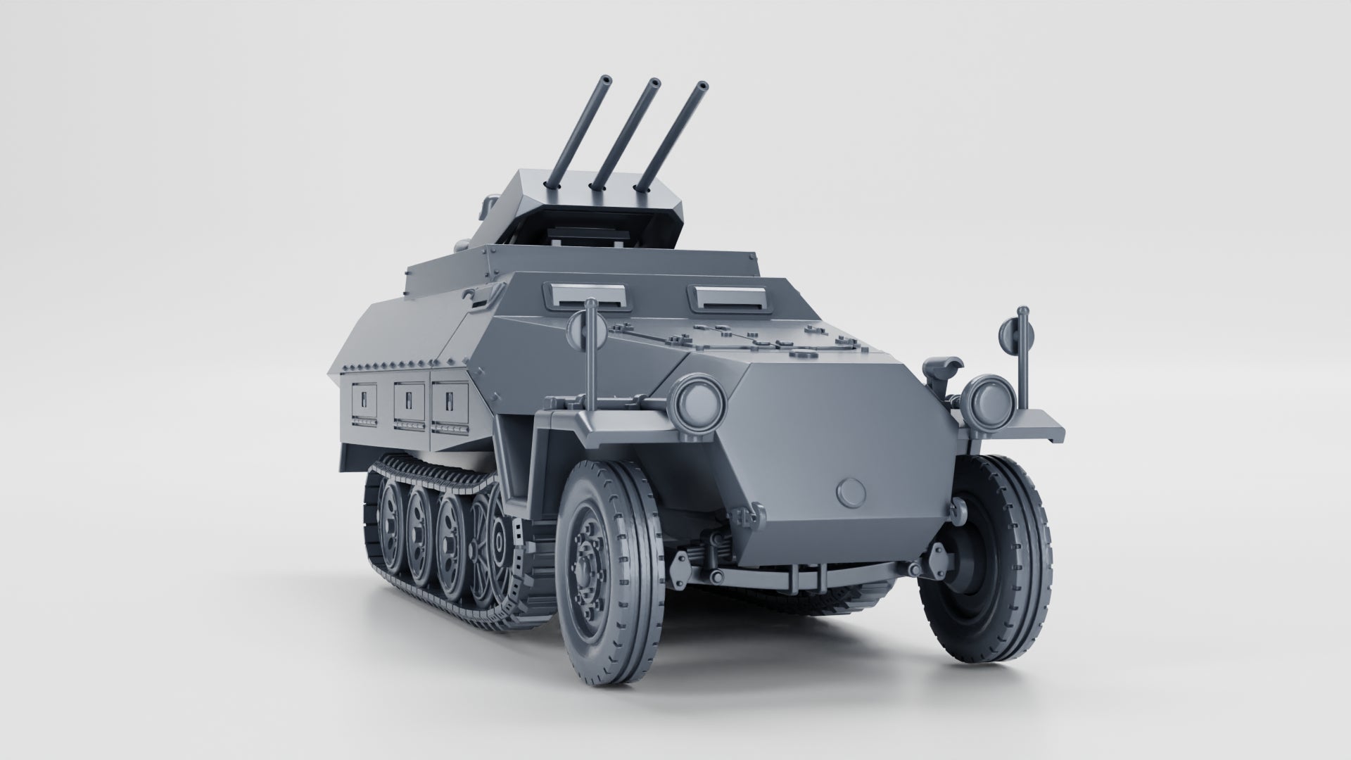WG3D Halftrack Sd.Kfz.251/21 Ausf.D Fliegerabwehr Schutzenpanzerwagen (Drilling) (Germany, WW2)