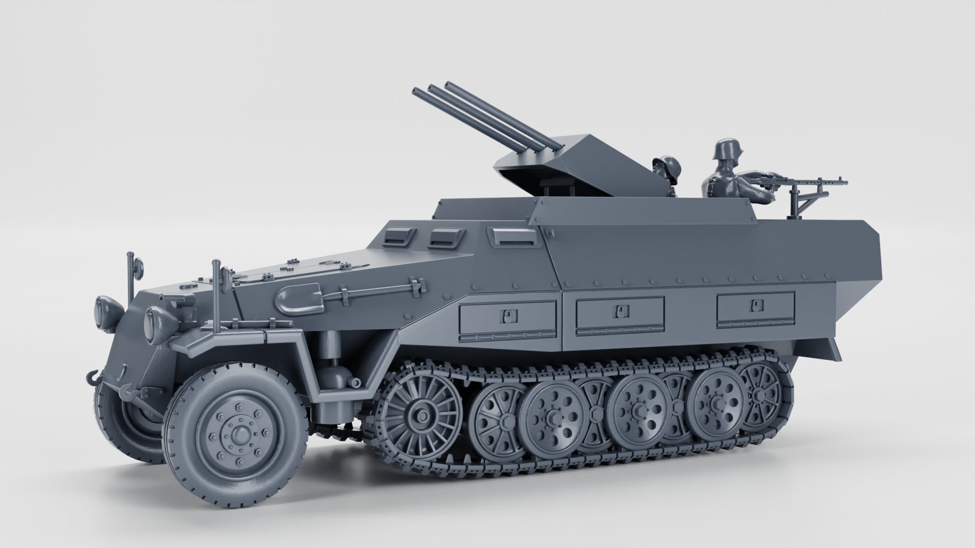 WG3D Halftrack Sd.Kfz.251/21 Ausf.D Fliegerabwehr Schutzenpanzerwagen (Drilling) (Germany, WW2)