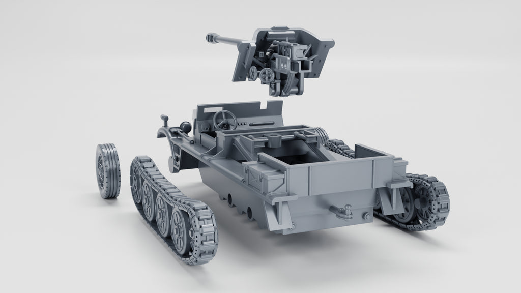WG3D Halftrack Sd.Kfz.10/5 with armor and 5cm PAK 38 (Germany, WW2)