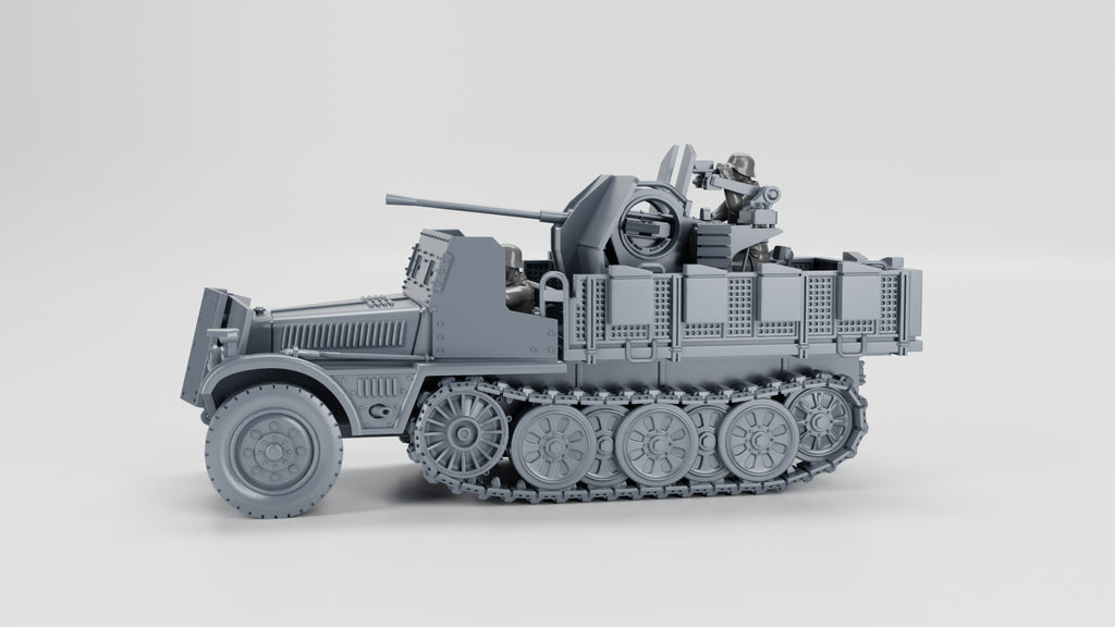 WG3D Halftrack Sd.Kfz.10/5 with armor and a 2 cm Flak 38 (Germany, WW2)