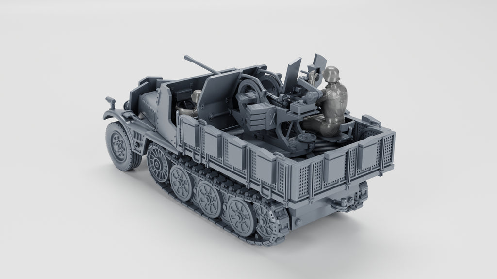 WG3D Halftrack Sd.Kfz.10/5 with armor and a 2 cm Flak 38 (Germany, WW2)