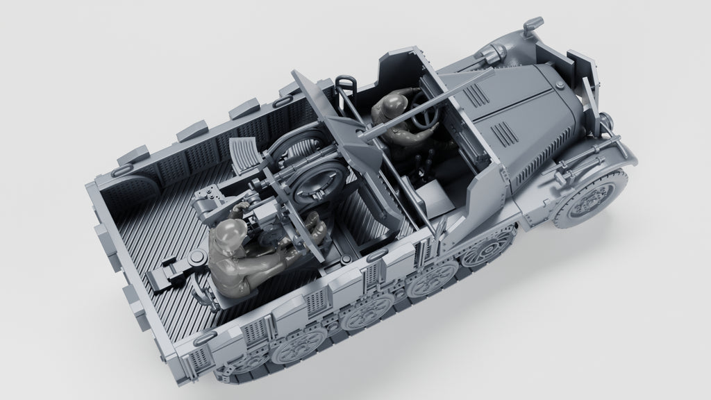 WG3D Halftrack Sd.Kfz.10/5 with armor and a 2 cm Flak 38 (Germany, WW2)