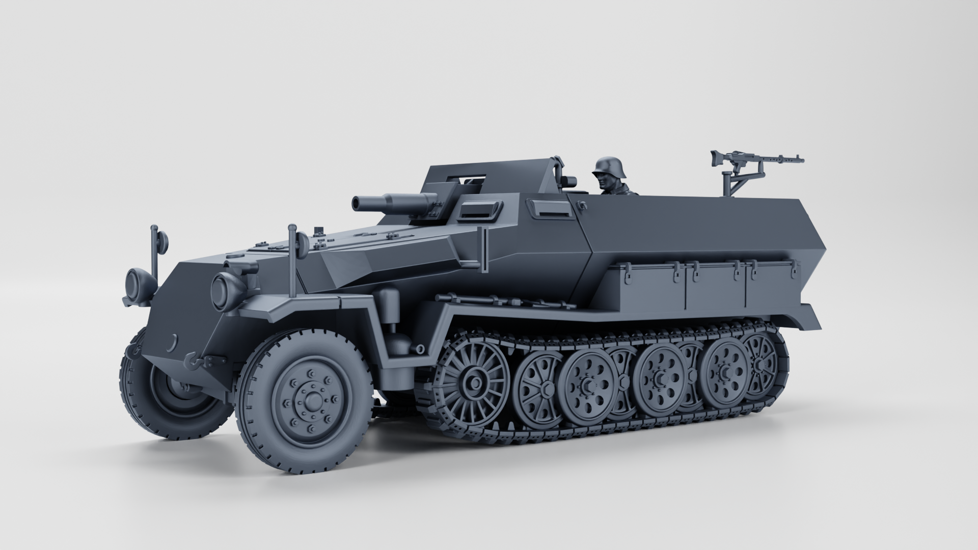 WG3D Halftrack Sd.Kfz.251/9 Ausf.C Stummel (Germany, WW2)