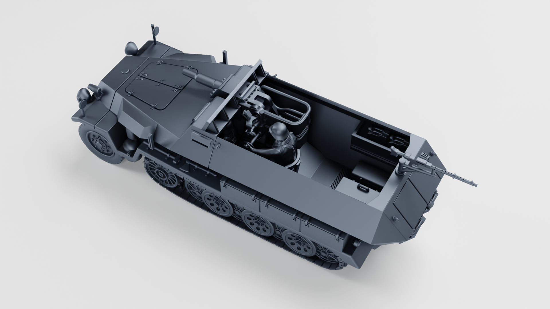 WG3D Halftrack Sd.Kfz.251/9 Ausf.C Stummel (Germany, WW2)