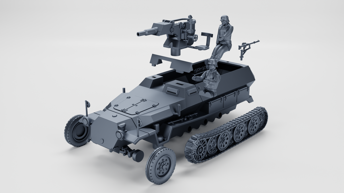 WG3D Halftrack Sd.Kfz.251/9 Ausf.C Stummel (Germany, WW2)