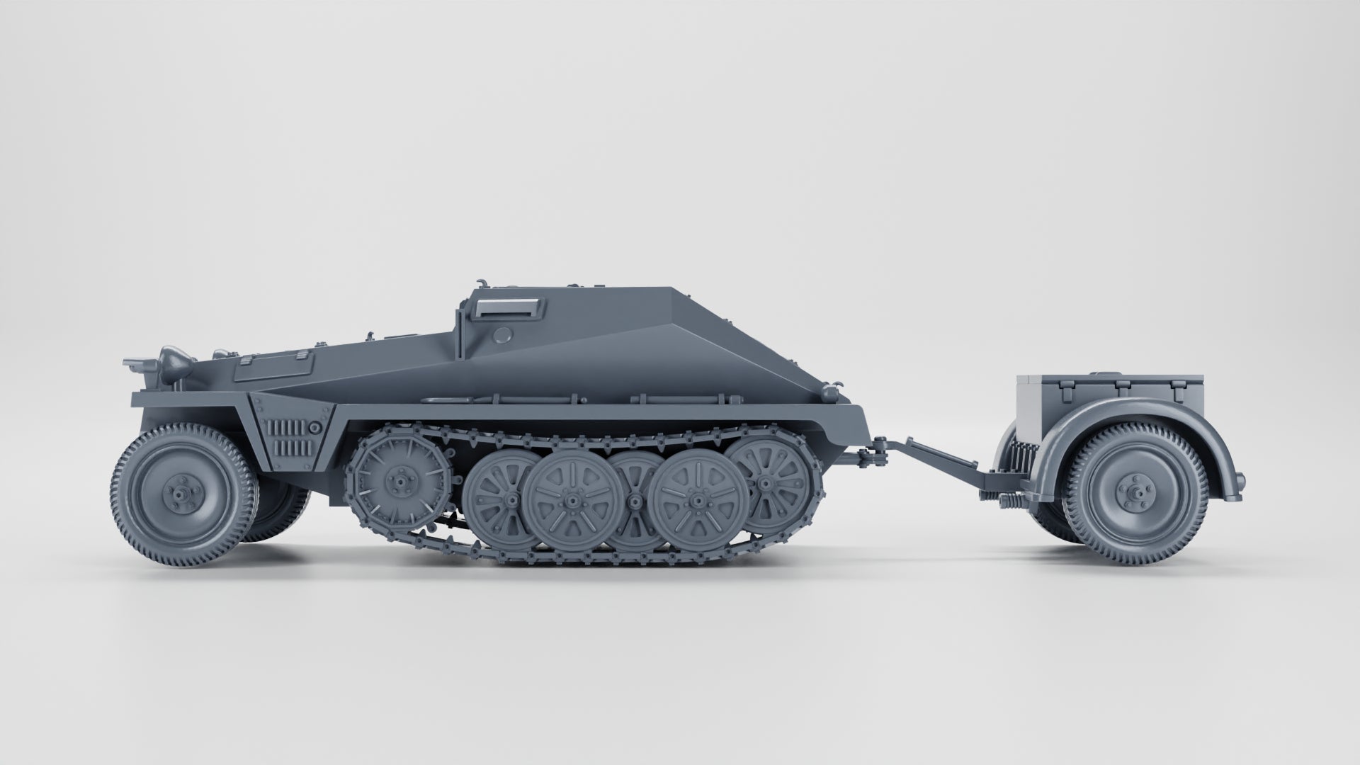 WG3D Halftrack Sd.Kfz.252 leichte Gepanzerte with trolley (Germany, WW2)