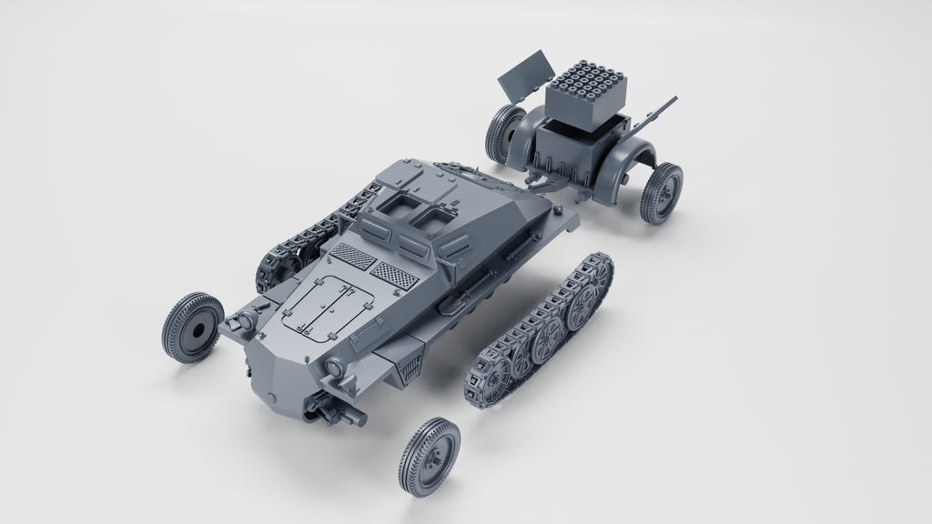 WG3D Halftrack Sd.Kfz.252 leichte Gepanzerte with trolley (Germany, WW2)