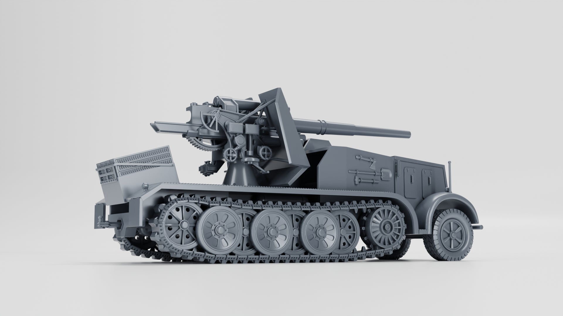 WG3D Halftrack Sd.Kfz.8 - 8.8cm Flak 18(Sf.) auf Schwere Zugkraftwagen 12t (Germany, WW2)