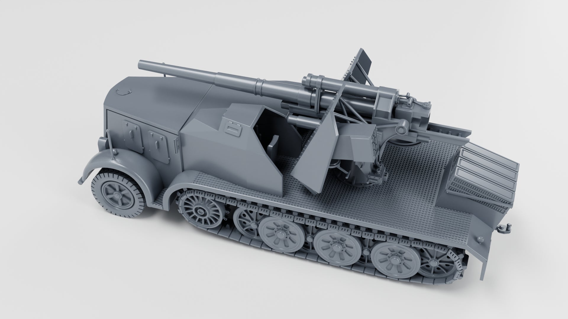 WG3D Halftrack Sd.Kfz.8 - 8.8cm Flak 18(Sf.) auf Schwere Zugkraftwagen 12t (Germany, WW2)