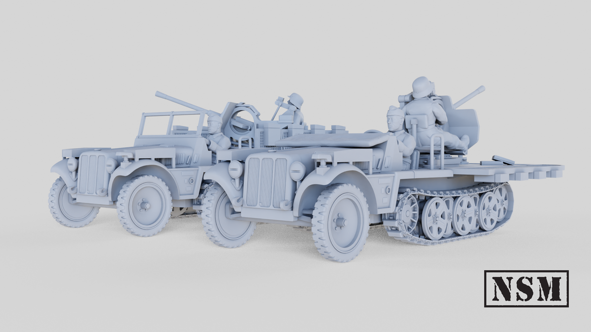 NSM Halftrack Sdkfz 10/4  Demag & 2cm Flak 38 (Germany, WW2)