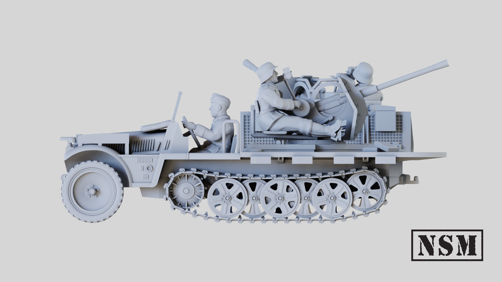 NSM Halftrack Sdkfz 10/4  Demag & 2cm Flak 38 (Germany, WW2)