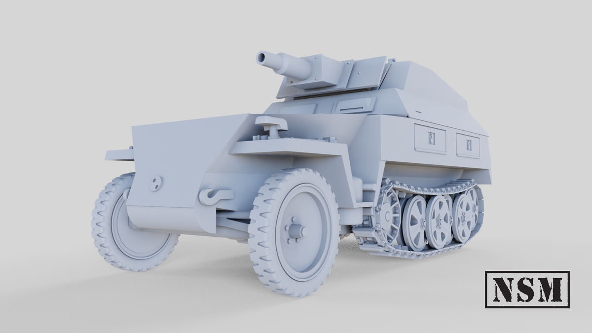 NSM Halftrack SdKfz 250/8 Neu with Light Howitzer (Germany, WW2)