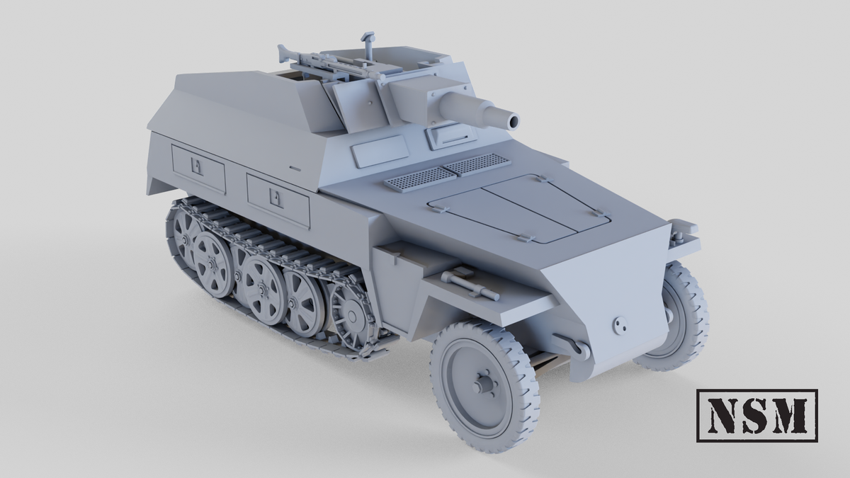 NSM Halftrack SdKfz 250/8 Neu with Light Howitzer (Germany, WW2)