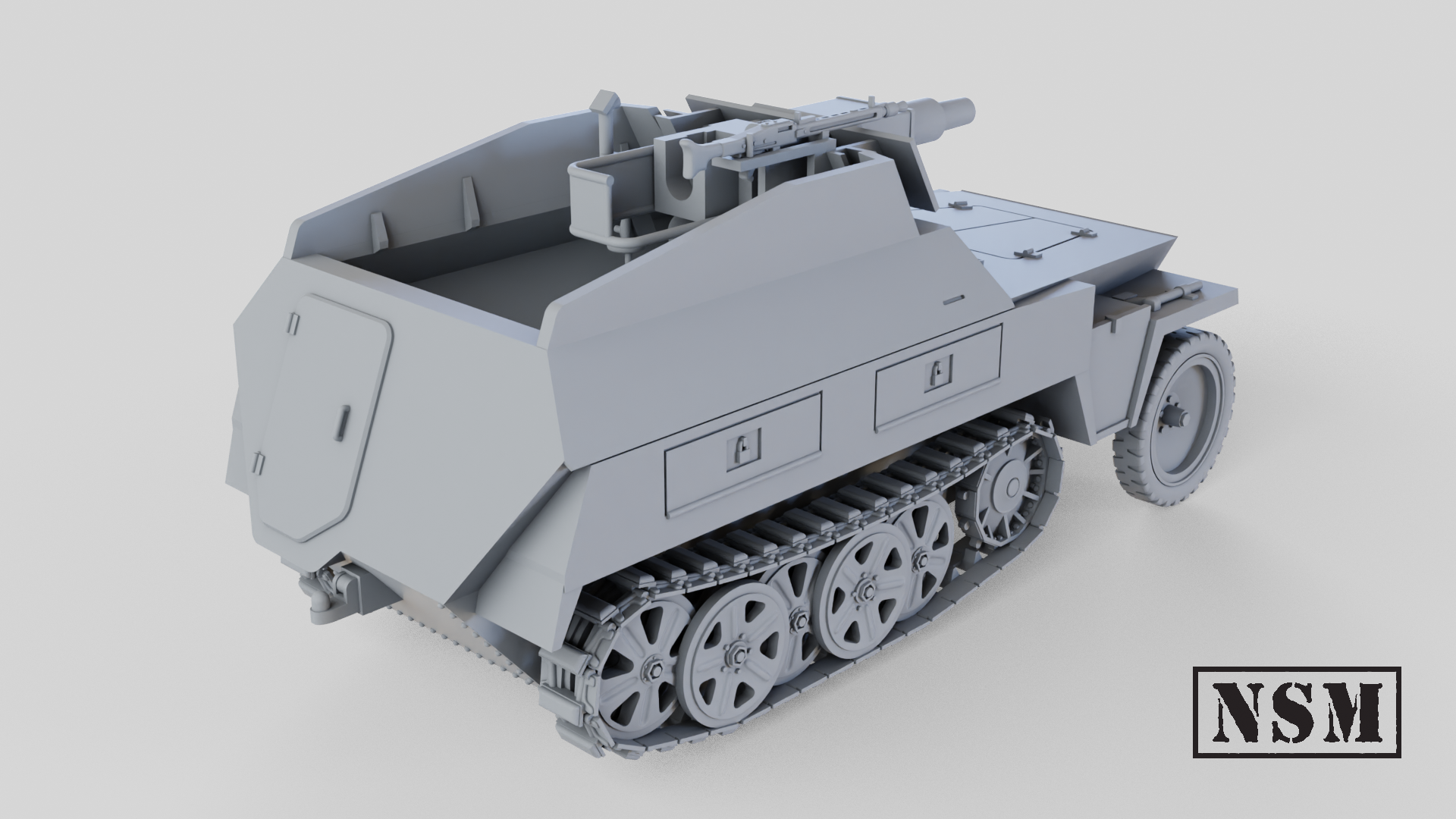 NSM Halftrack SdKfz 250/8 Neu with Light Howitzer (Germany, WW2)