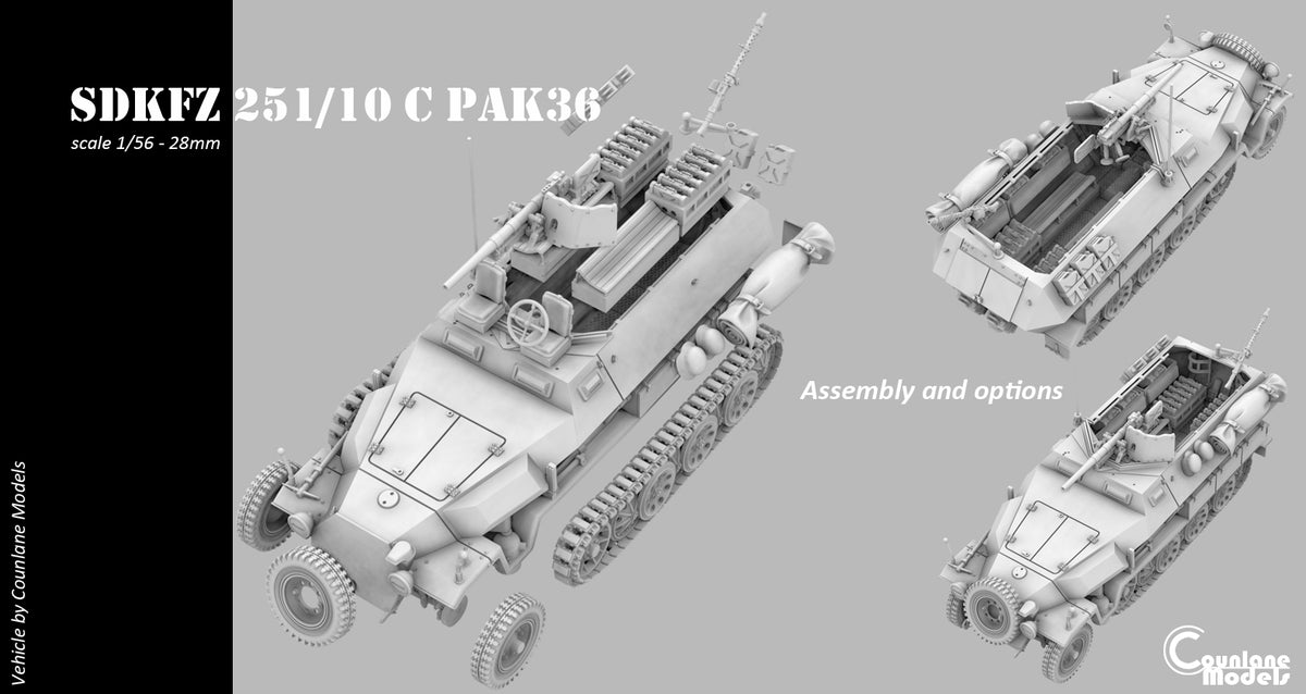 Counlane Sdkfz 251/10 C Pak36 37mm - Halftrack (Germany, WWII)
