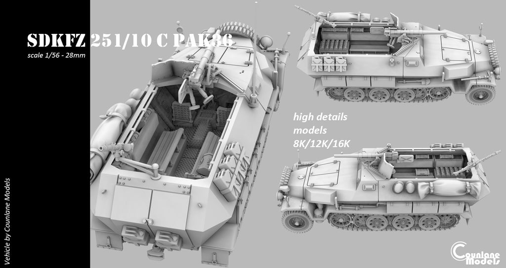 Counlane Sdkfz 251/10 C Pak36 37mm - Halftrack (Germany, WWII)