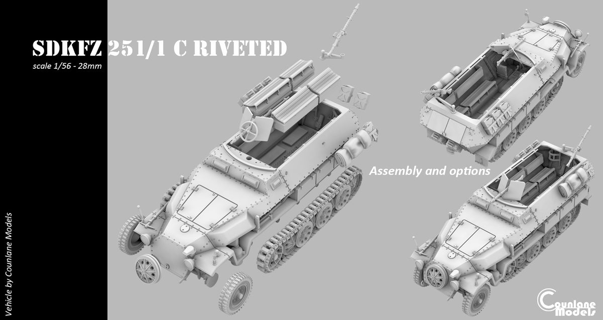 Counlane Sdkfz 251/1 C Riveted - Halftrack (Germany, WWII)