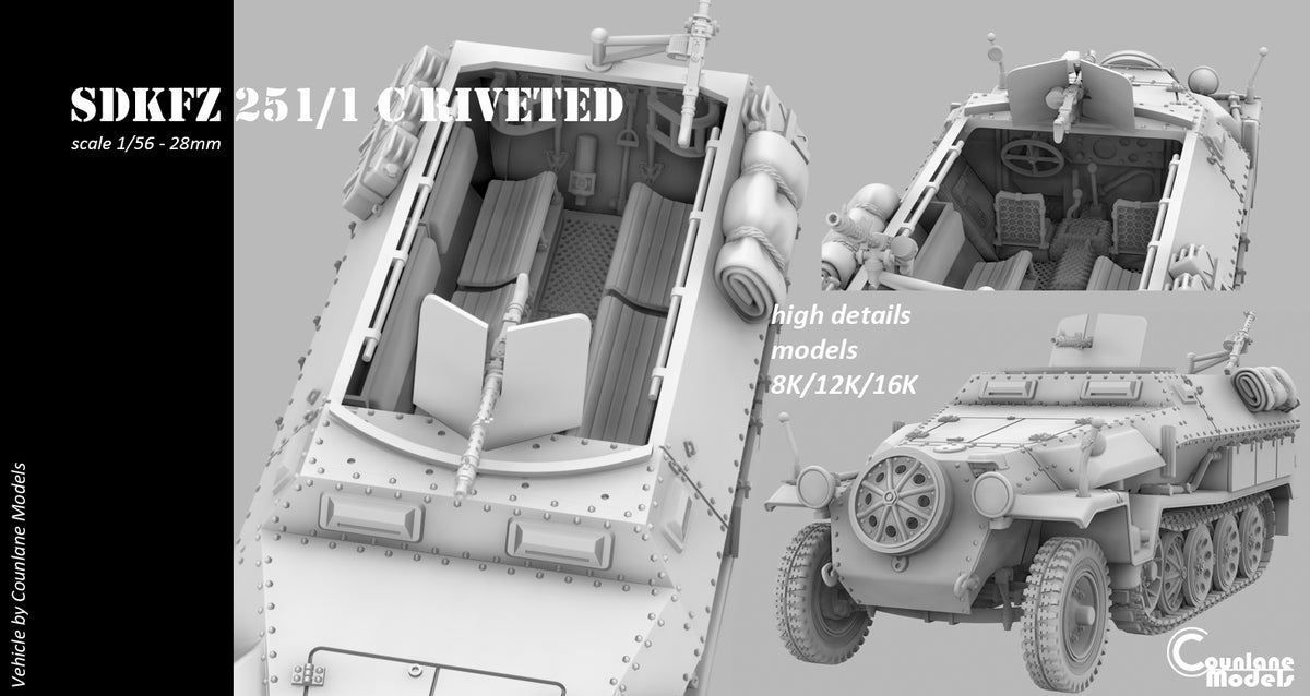 Counlane Sdkfz 251/1 C Riveted - Halftrack (Germany, WWII)