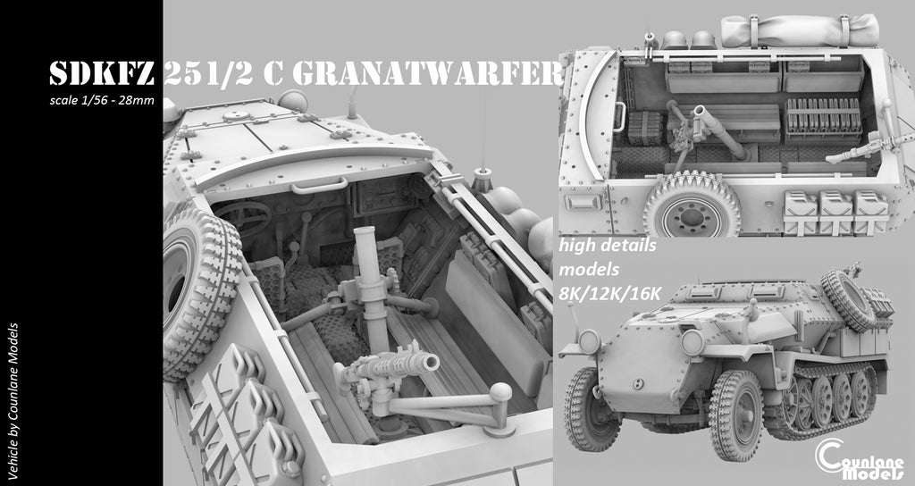 Counlane Sdkfz 251/2 C Grantawerfer - Halftrack (Germany, WWII)