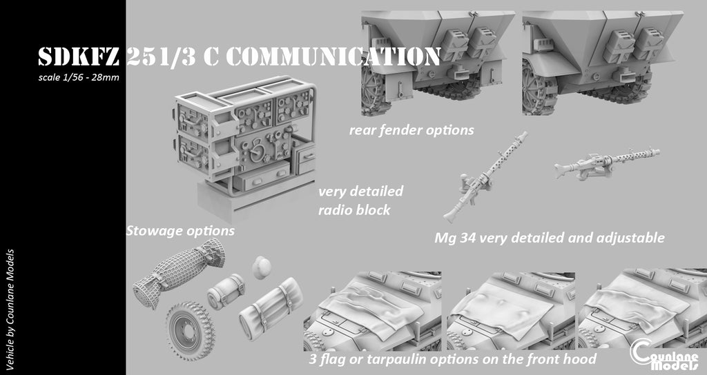 Counlane Sdkfz 251/3 C Communictations - Halftrack (Germany, WWII)