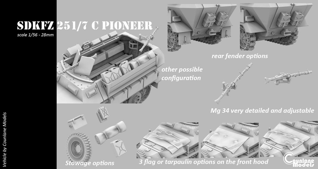 Counlane Sdkfz 251/7 C Pioneer - Halftrack (Germany, WWII)
